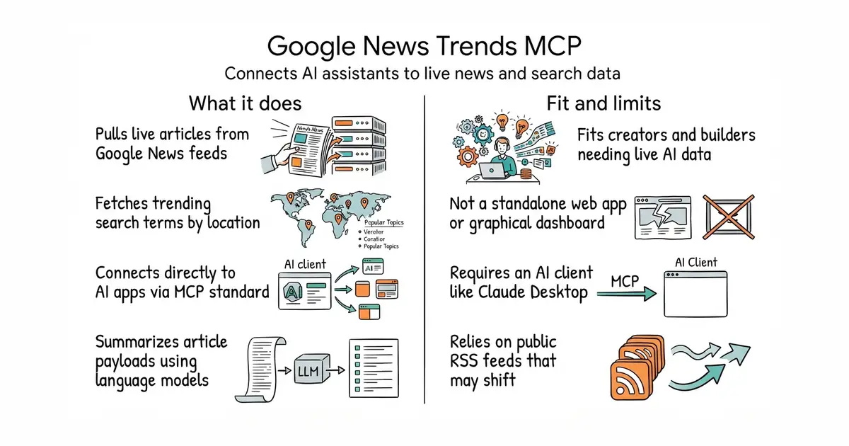 Google News Trends MCP. Connects AI assistants to live news and search data.