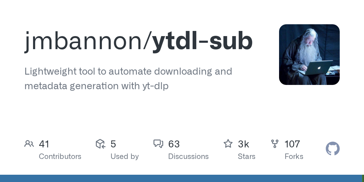 jmbannon/ytdl-sub: GitHub preview card