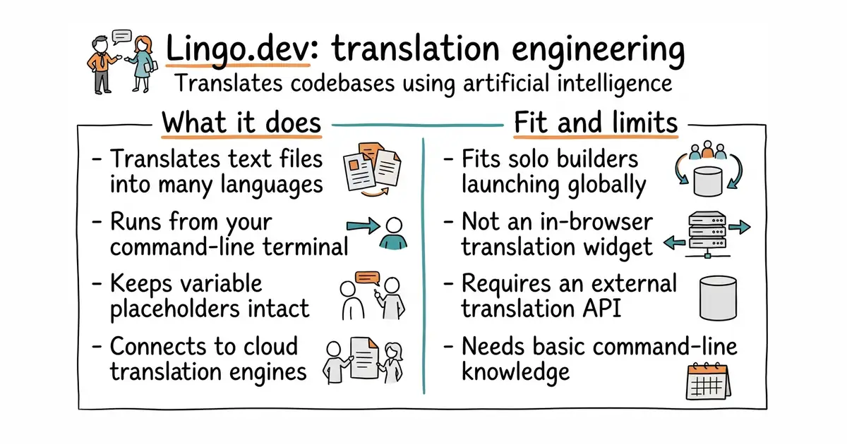 Lingo.dev: translation engineering. Translates codebases using artificial intelligence.