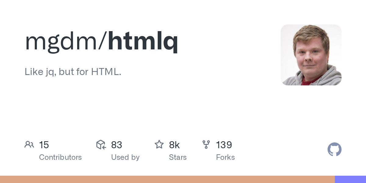 mgdm/htmlq: GitHub preview card