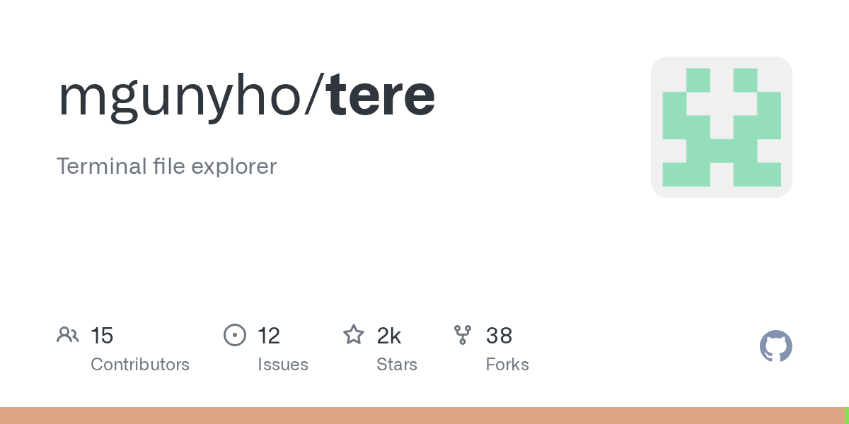 mgunyho/tere: GitHub preview card