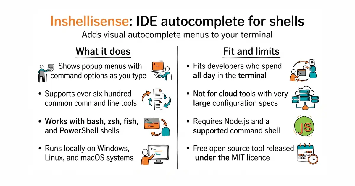 Inshellisense: IDE autocomplete for shells. Adds visual autocomplete menus to your terminal.