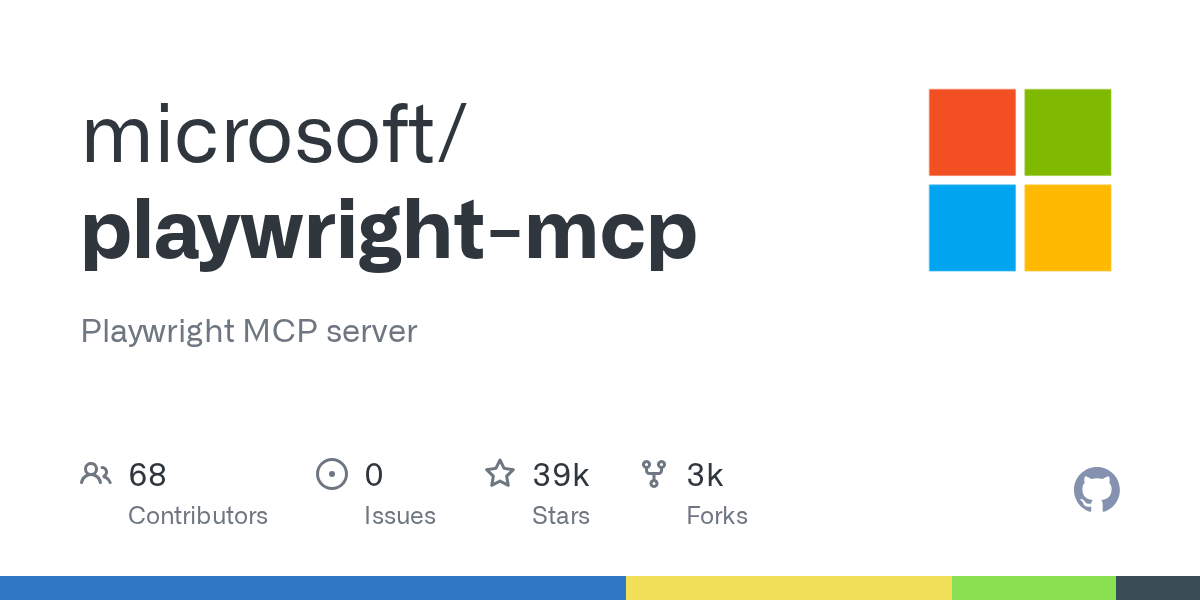 microsoft/playwright-mcp: GitHub preview card