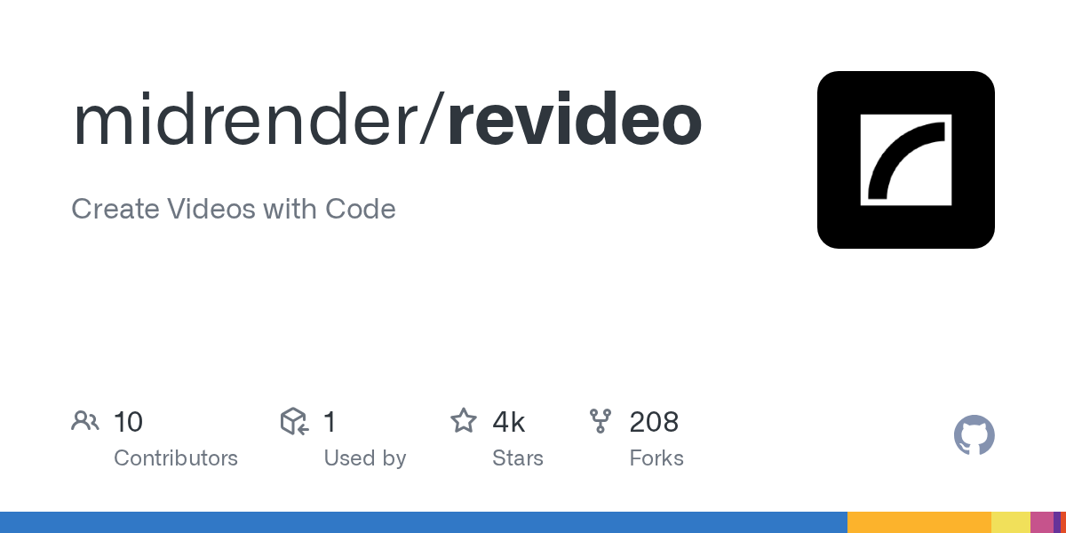 midrender/revideo: GitHub preview card