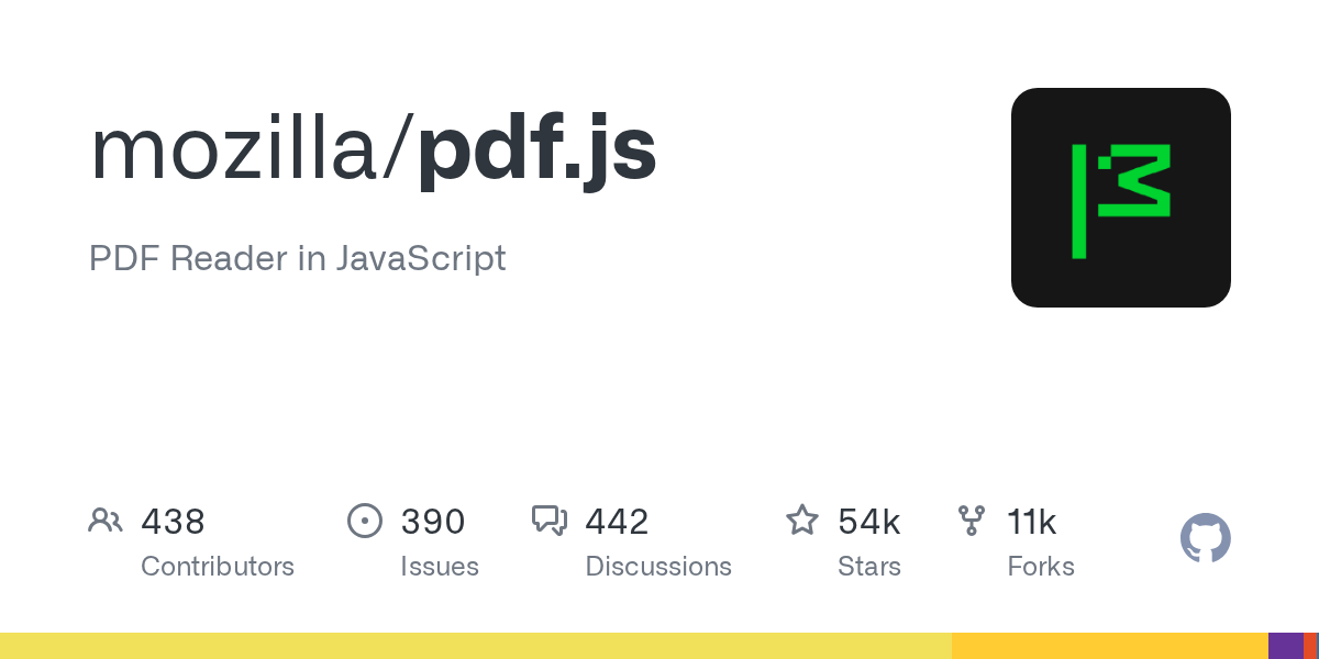 mozilla/pdf.js: GitHub preview card
