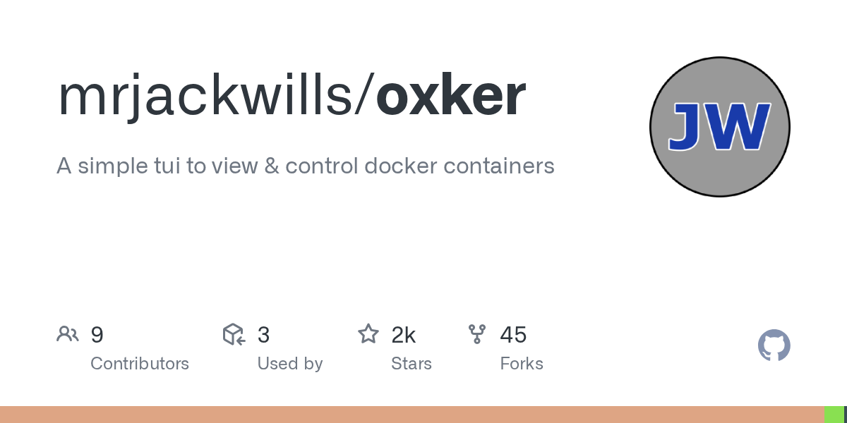 mrjackwills/oxker: GitHub preview card