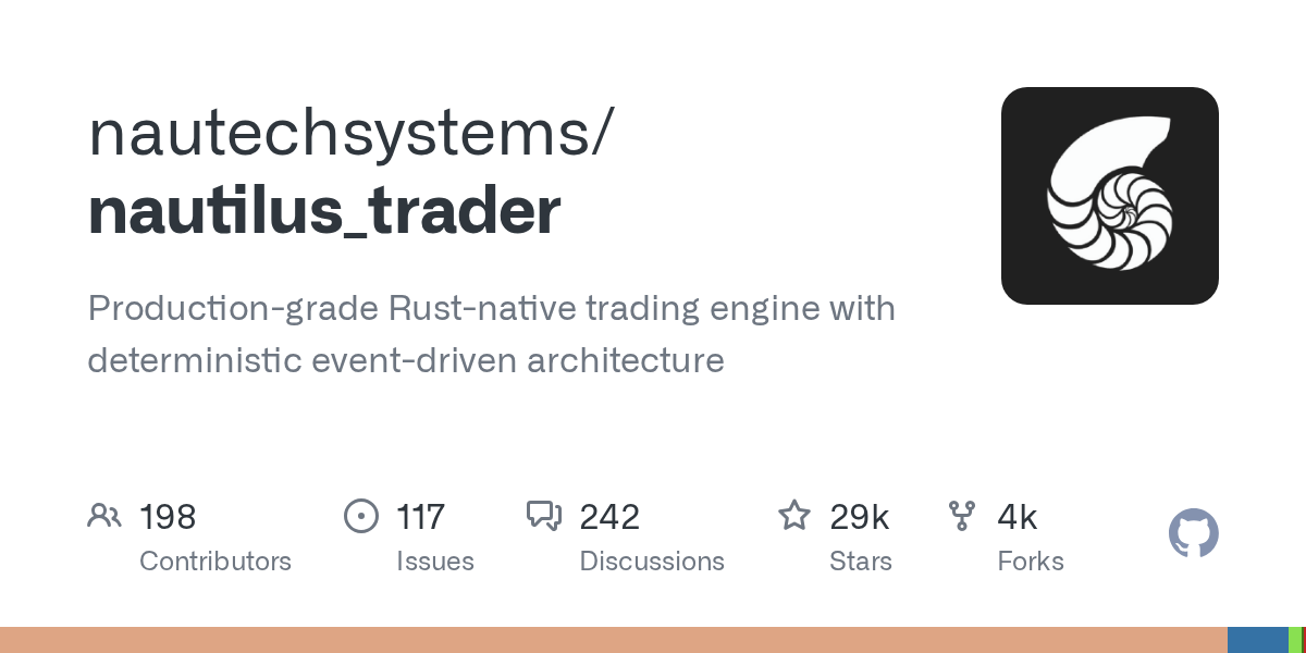 nautechsystems/nautilus_trader: GitHub preview card