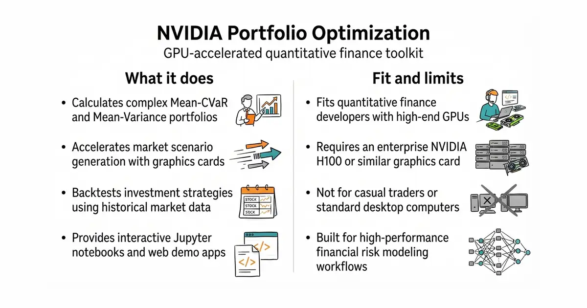 NVIDIA Portfolio Optimization. GPU-accelerated quantitative finance toolkit.