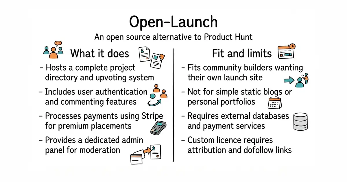 Open-Launch. An open source alternative to Product Hunt.