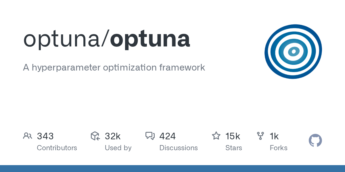 optuna/optuna: GitHub preview card