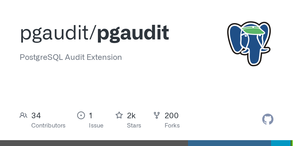 pgaudit/pgaudit: GitHub preview card