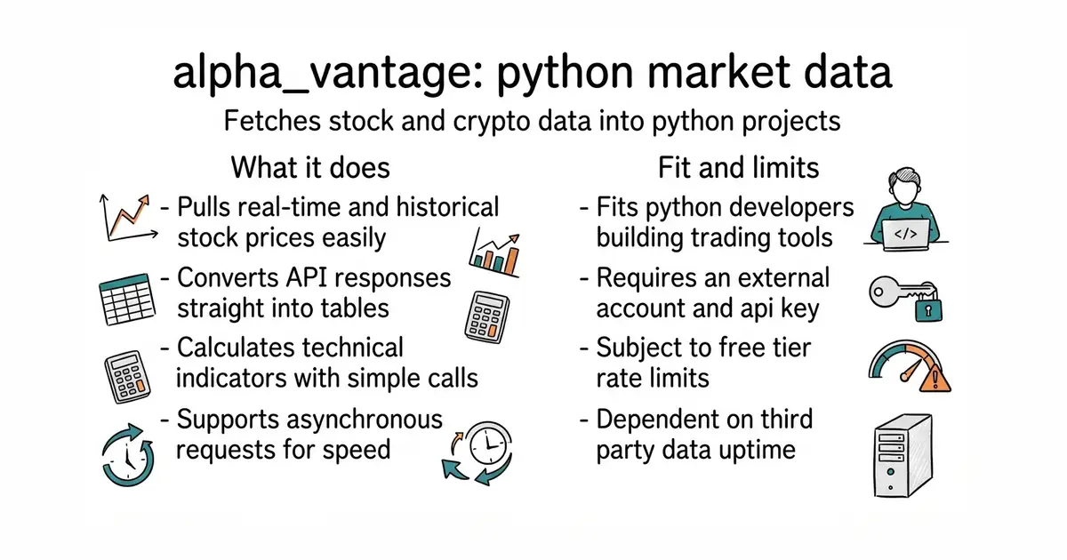 alpha_vantage: python market data. Fetches stock and crypto data into python projects.