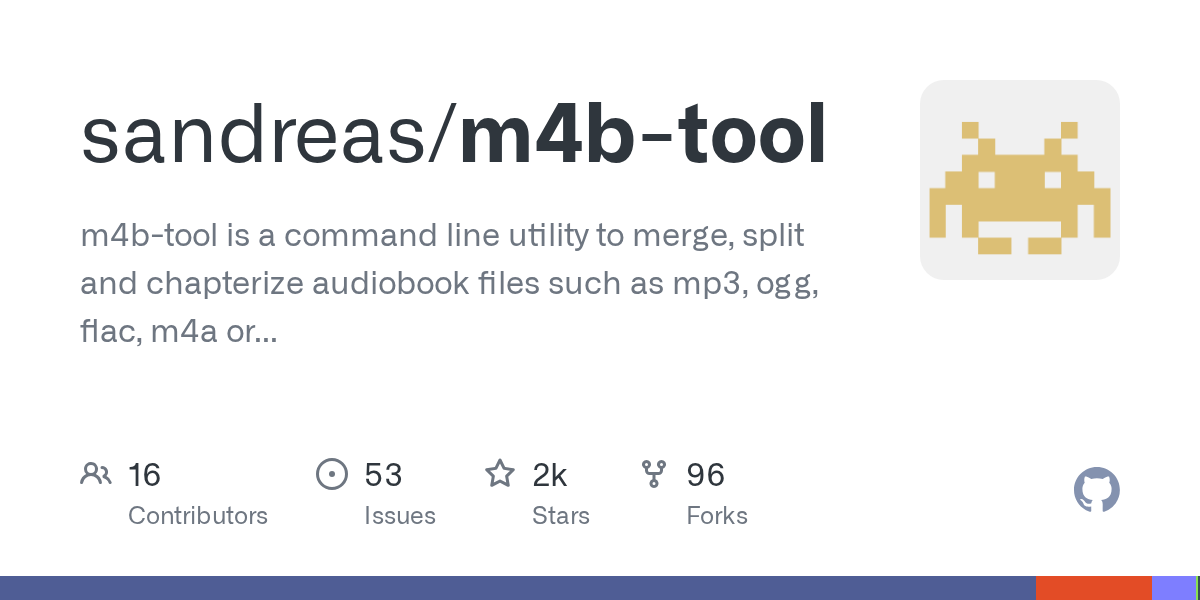 sandreas/m4b-tool: GitHub preview card