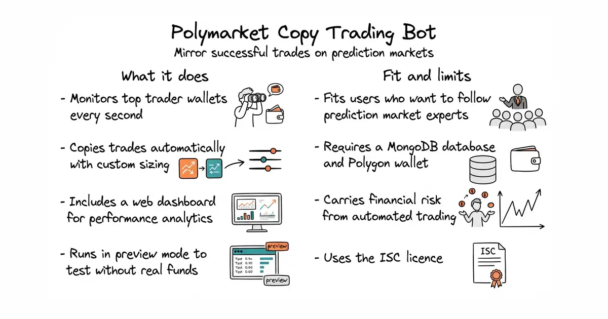 Polymarket Copy Trading Bot. Mirror successful trades on prediction markets.