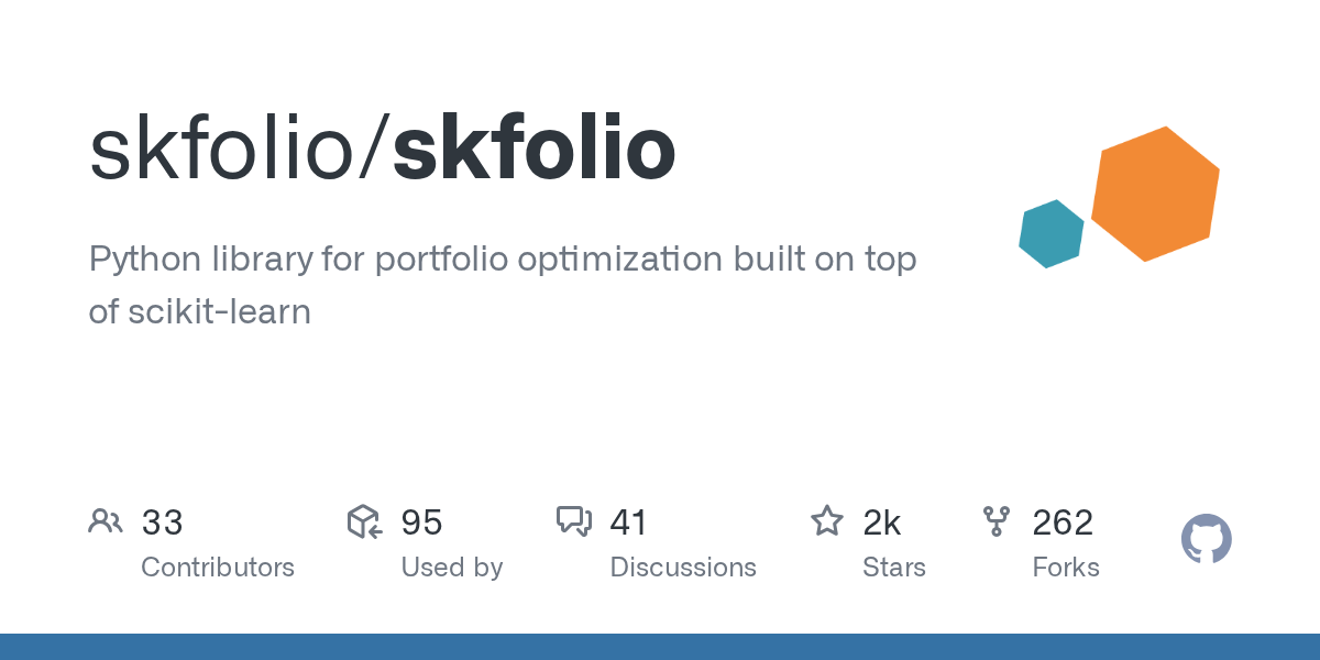 skfolio/skfolio: GitHub preview card