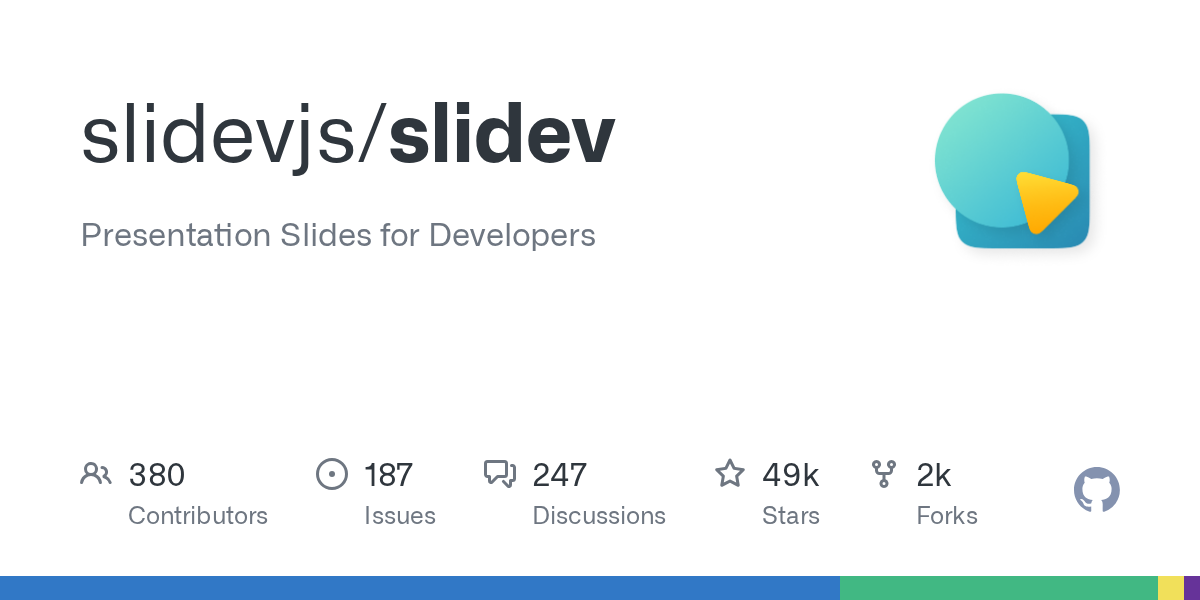 slidevjs/slidev: GitHub preview card