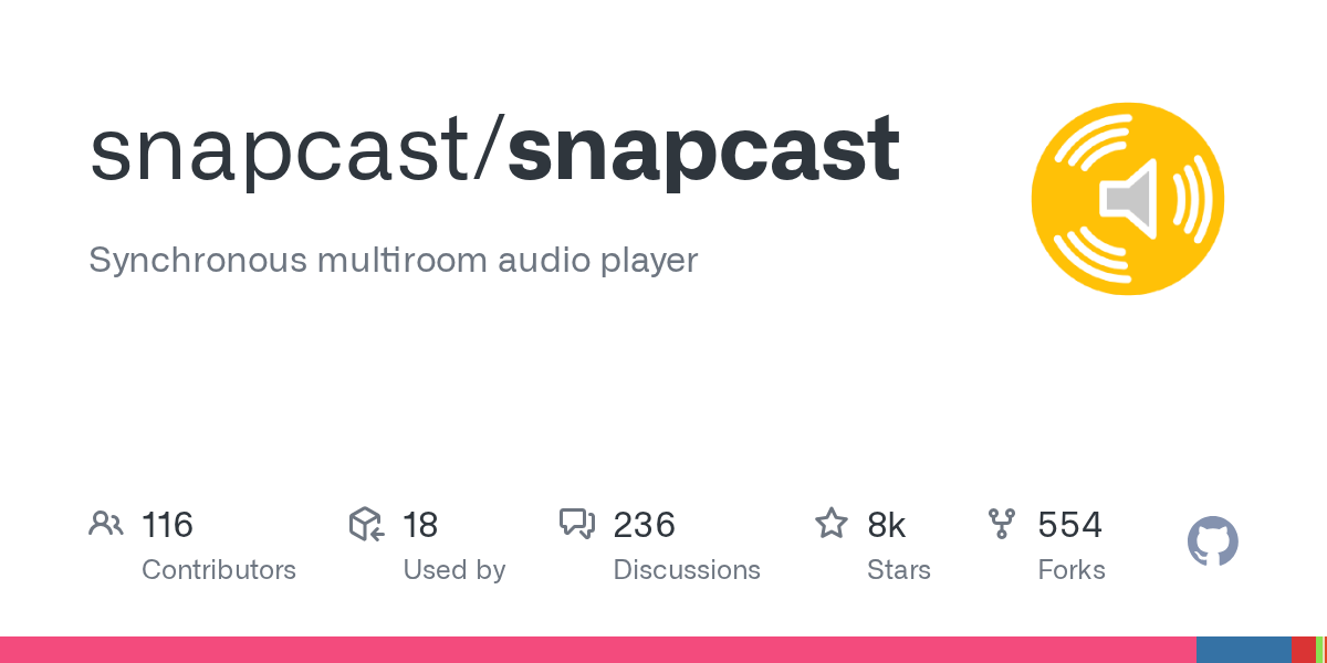 snapcast/snapcast: GitHub preview card