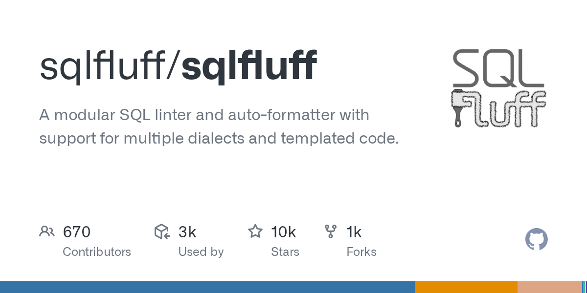 sqlfluff/sqlfluff: GitHub preview card