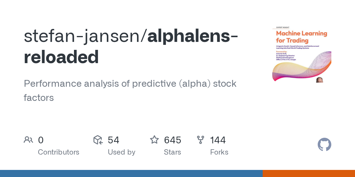 stefan-jansen/alphalens-reloaded: GitHub preview card