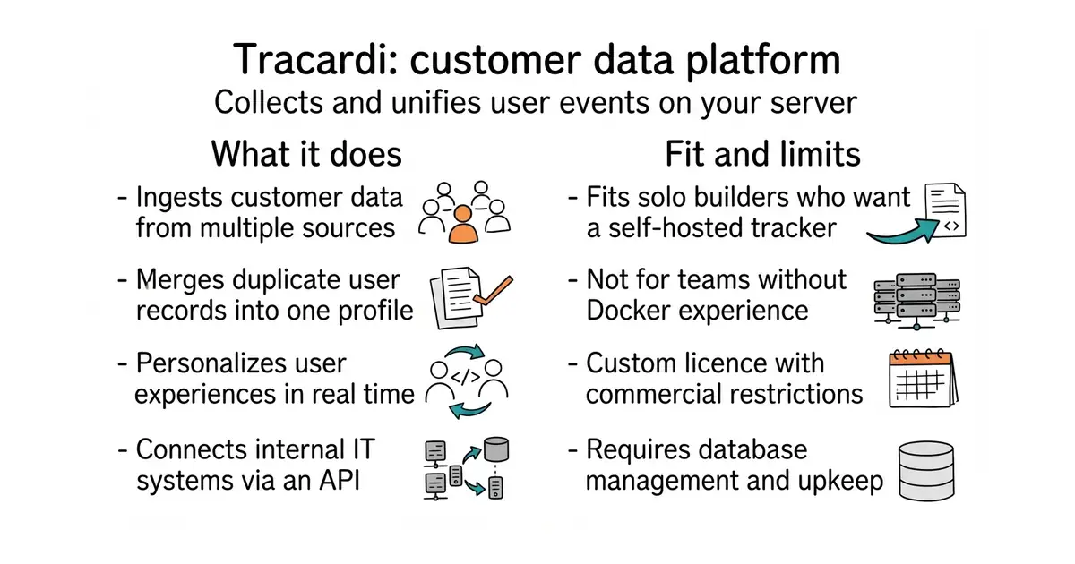 Tracardi: customer data platform. Collects and unifies user events on your server.