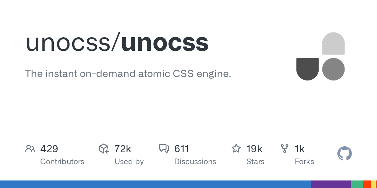 unocss/unocss: GitHub preview card