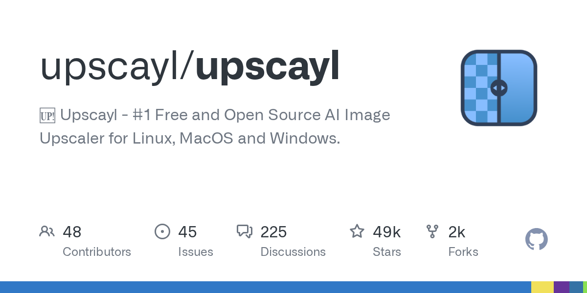upscayl/upscayl: GitHub preview card