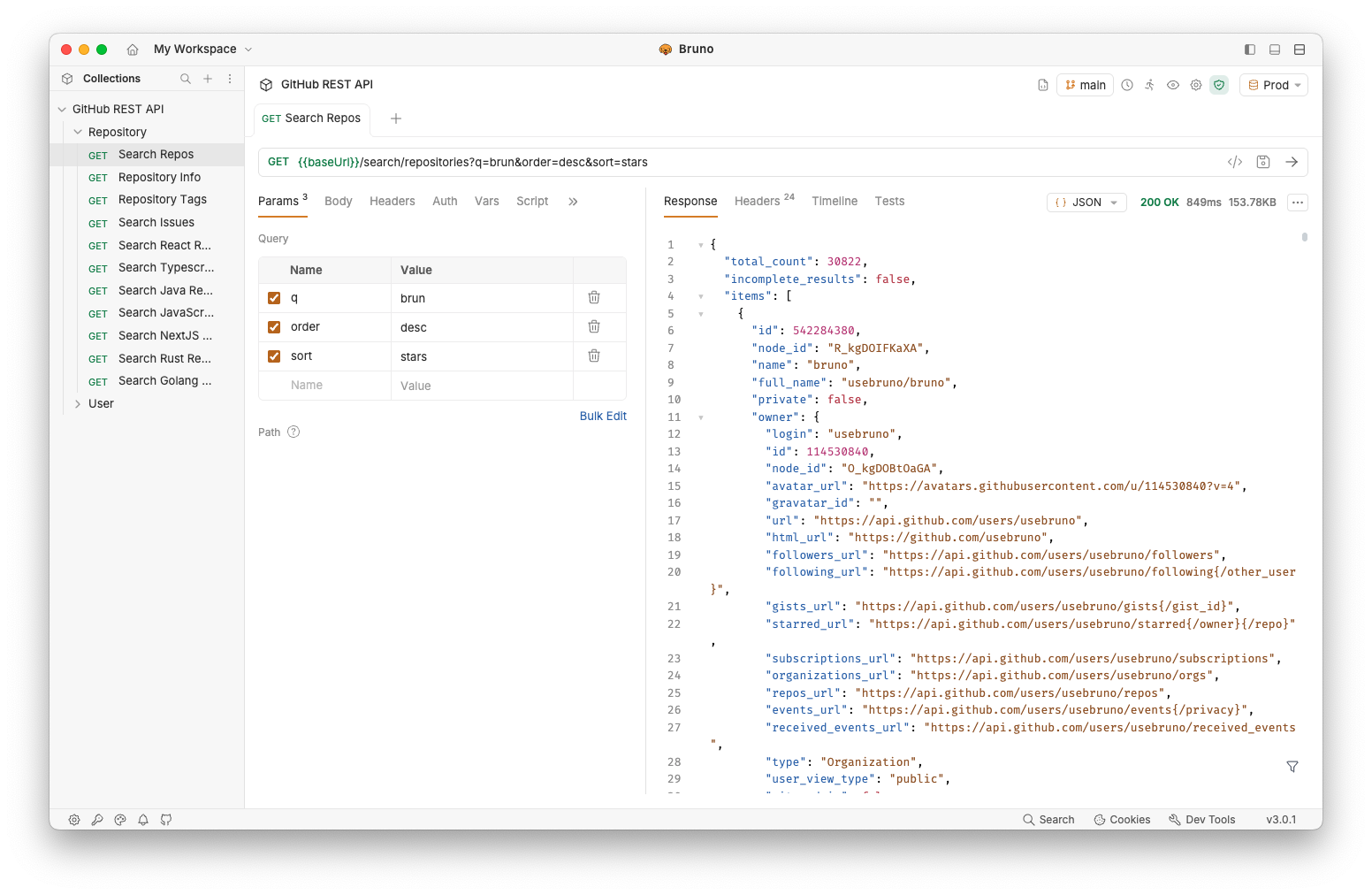 usebruno/bruno: Screenshot 1