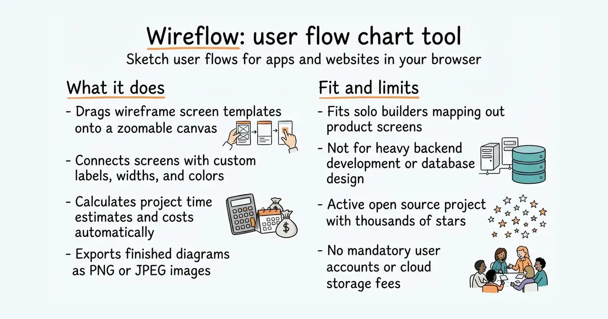 Wireflow: user flow chart tool. Sketch user flows for apps and websites in your browser.