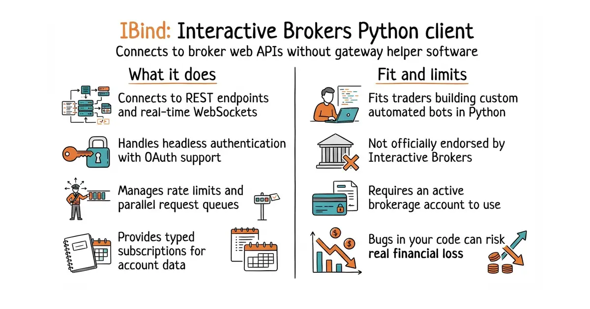 IBind: Interactive Brokers Python client. Connects to broker web APIs without gateway helper software.