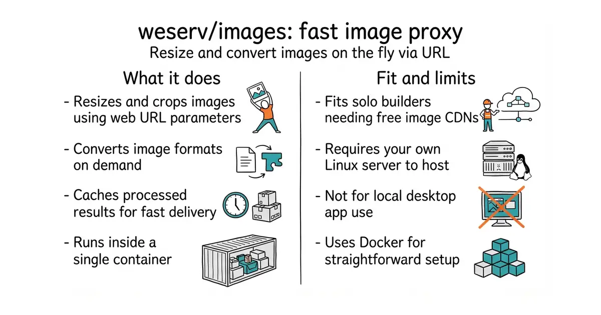 weserv/images: fast image proxy. Resize and convert images on the fly via URL.