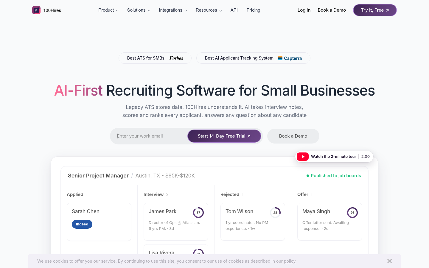 Homepage of the website, as captured