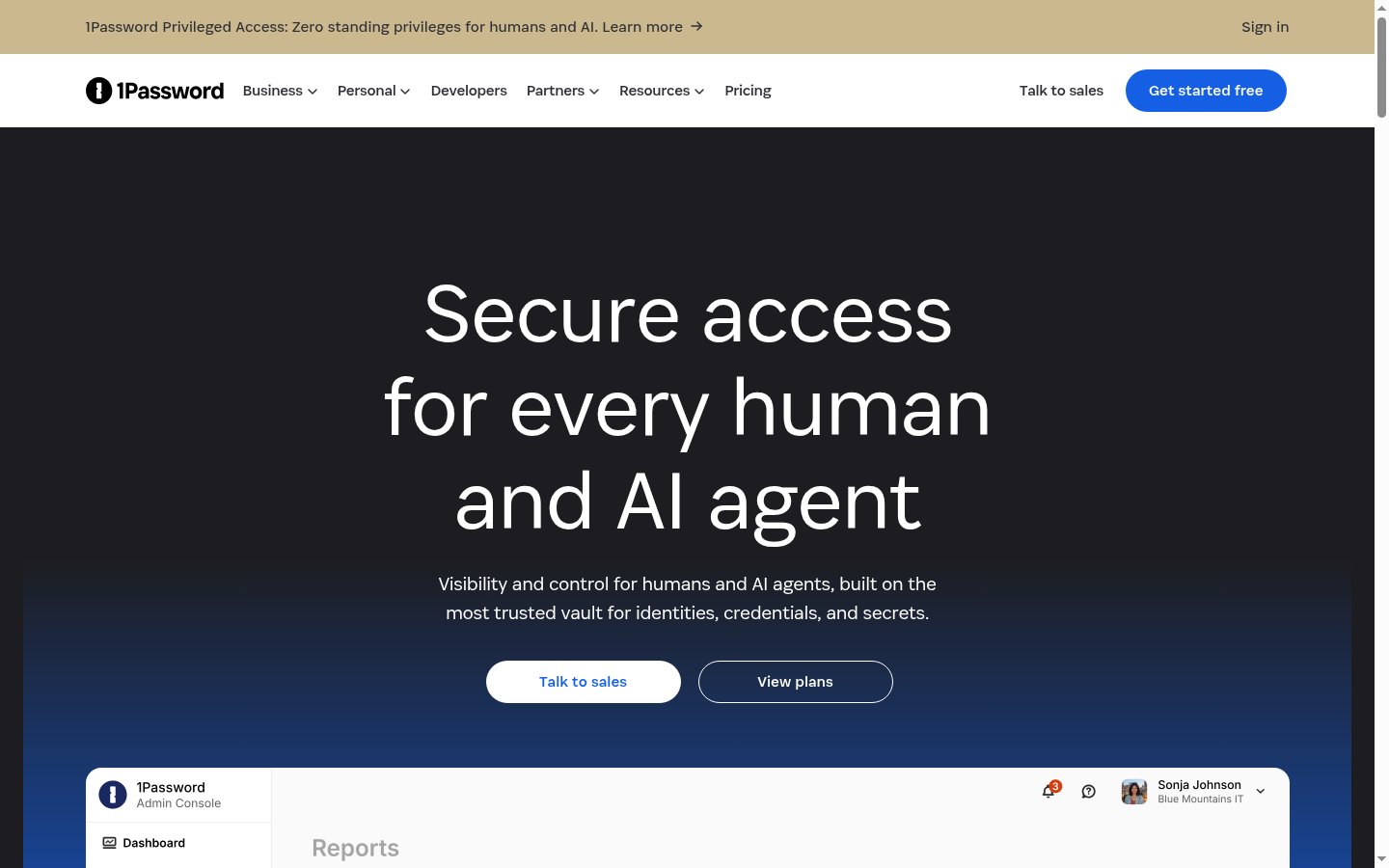 Homepage of the website, as captured