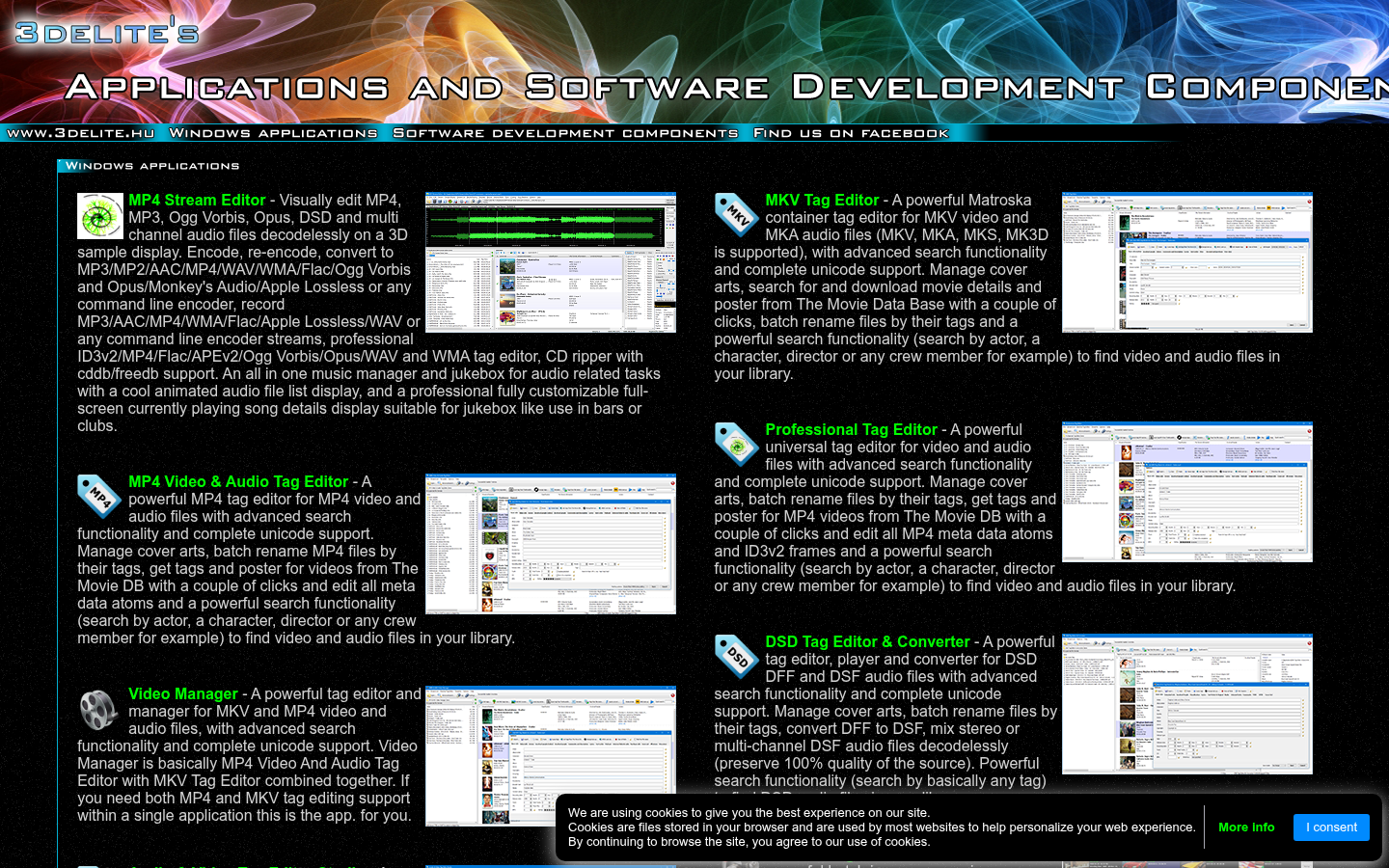 Homepage of the website, as captured