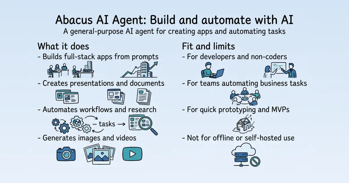 Abacus AI Agent at a glance