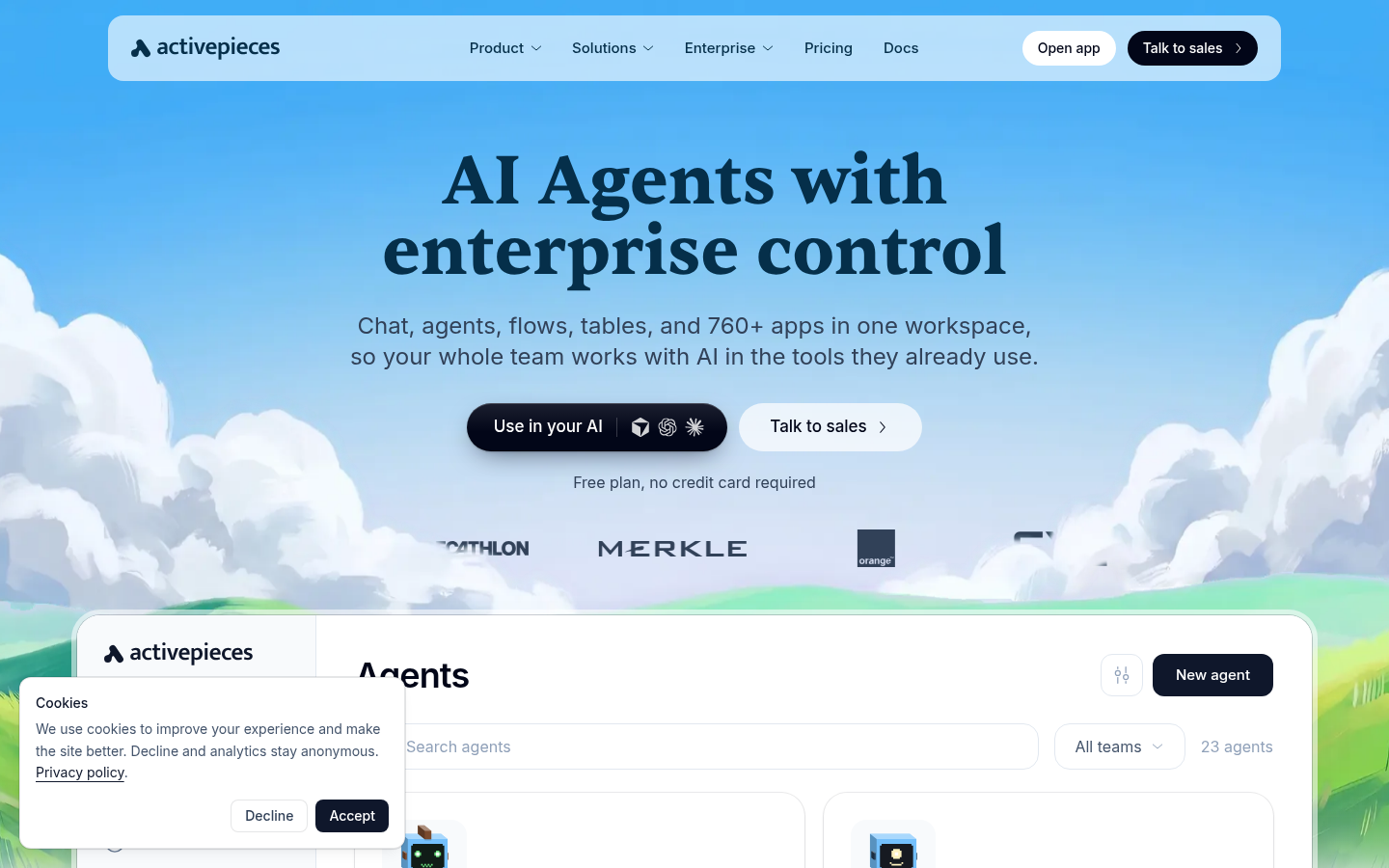 Homepage of the website, as captured