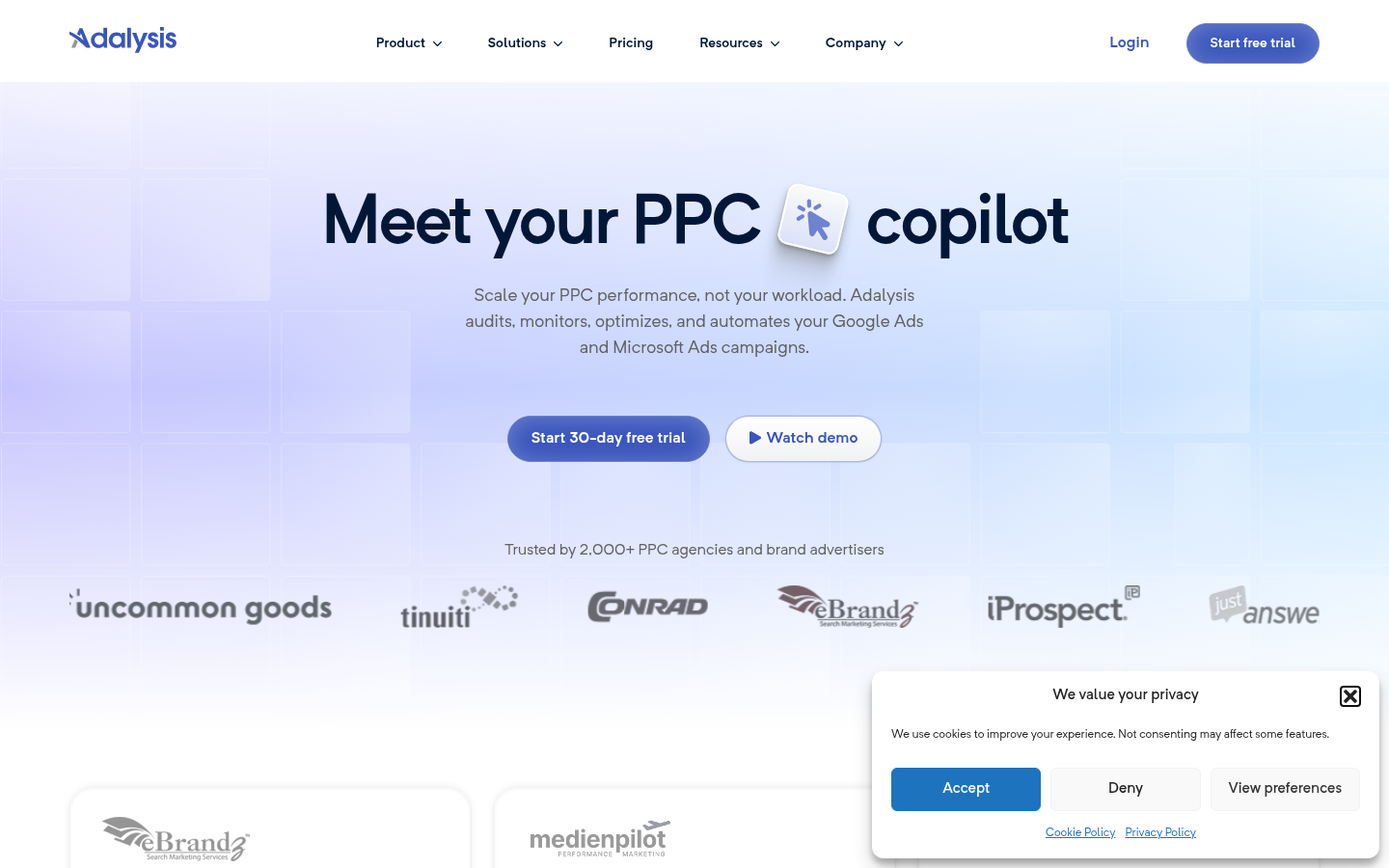 Homepage of the website, as captured