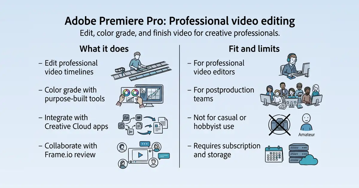 Adobe Premiere Pro at a glance