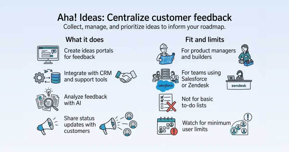 Aha! Ideas at a glance