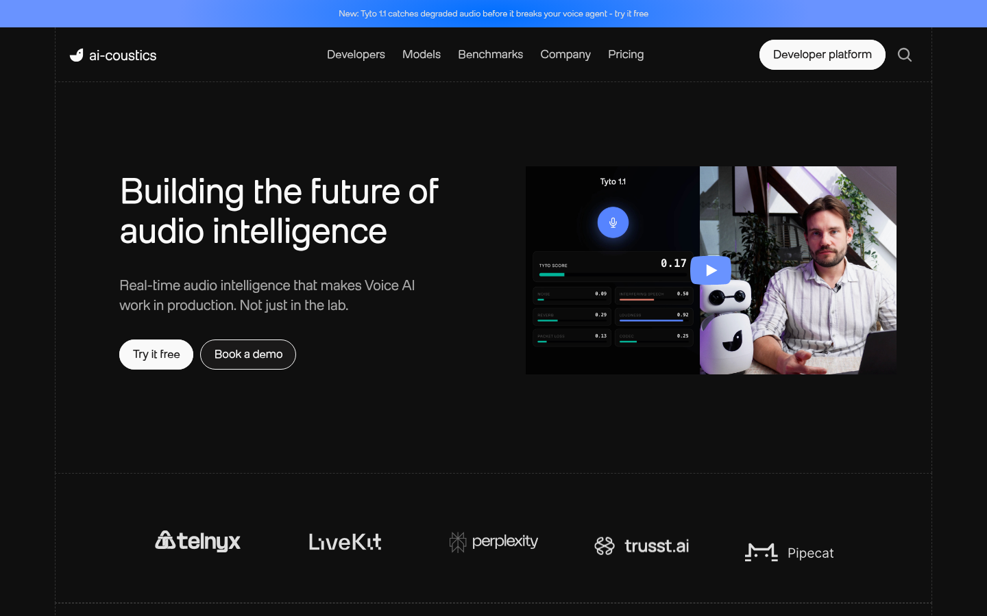 Homepage of the website, as captured