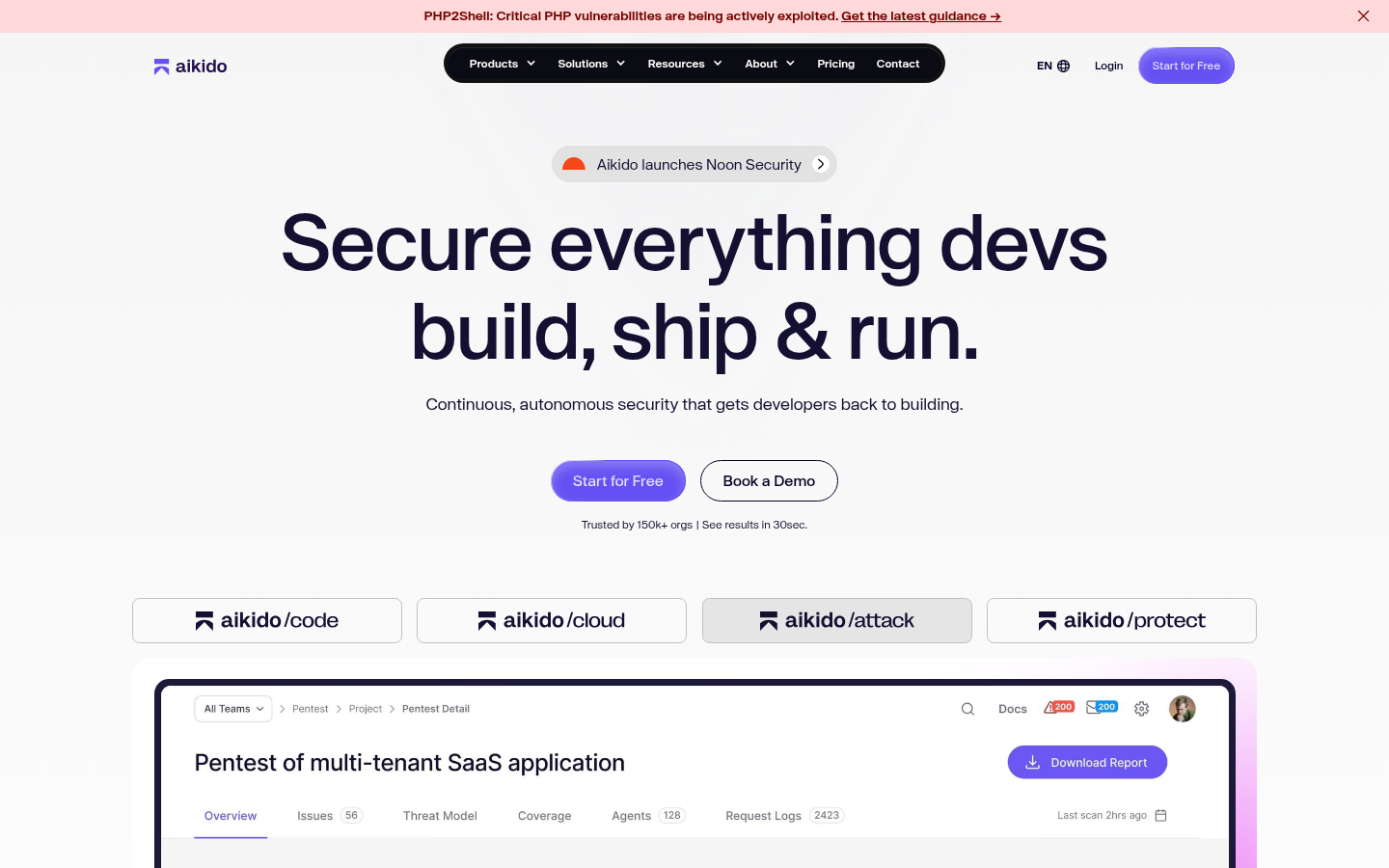 Homepage of the website, as captured