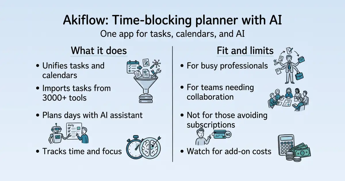 Akiflow at a glance