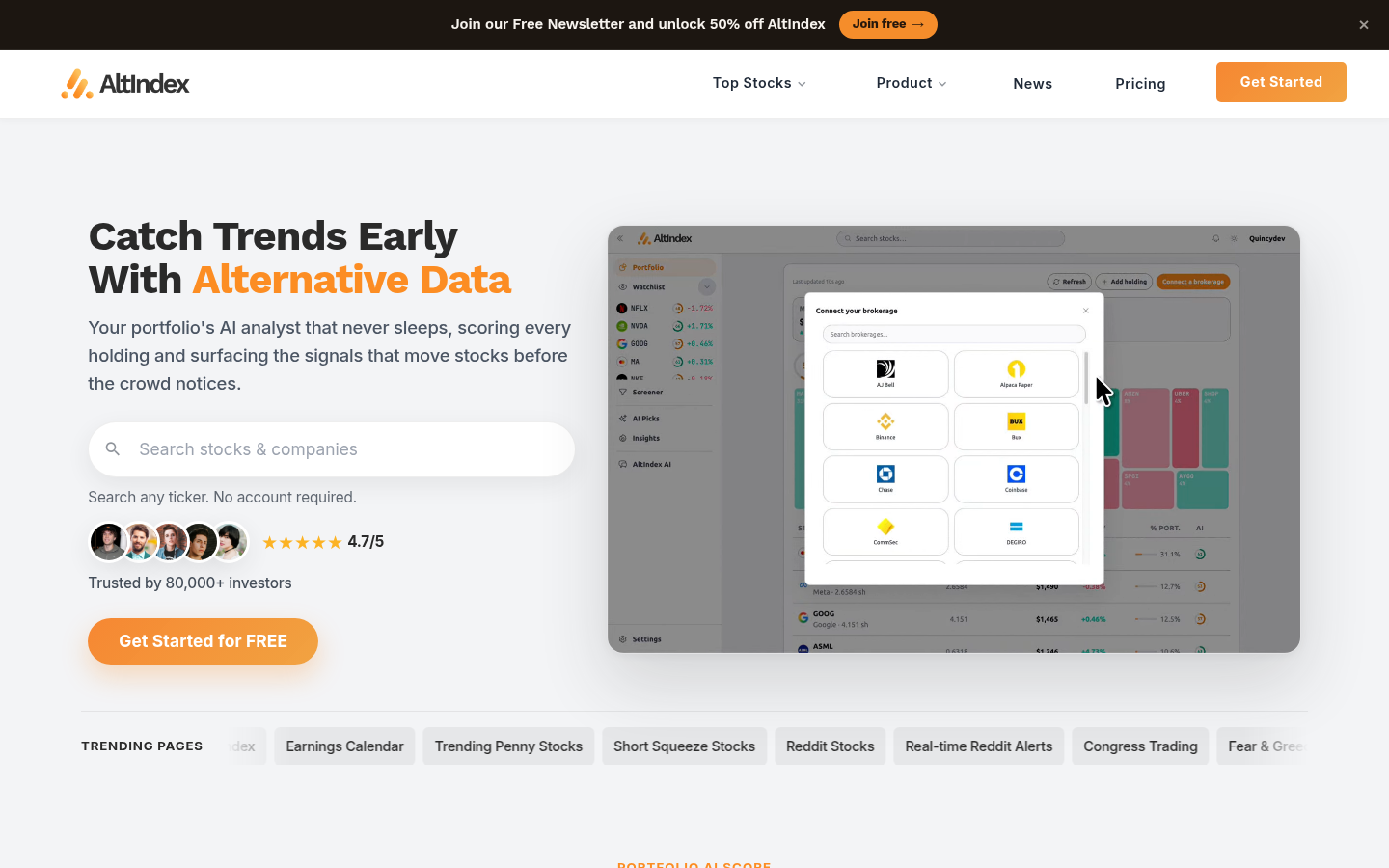 Homepage of the website, as captured