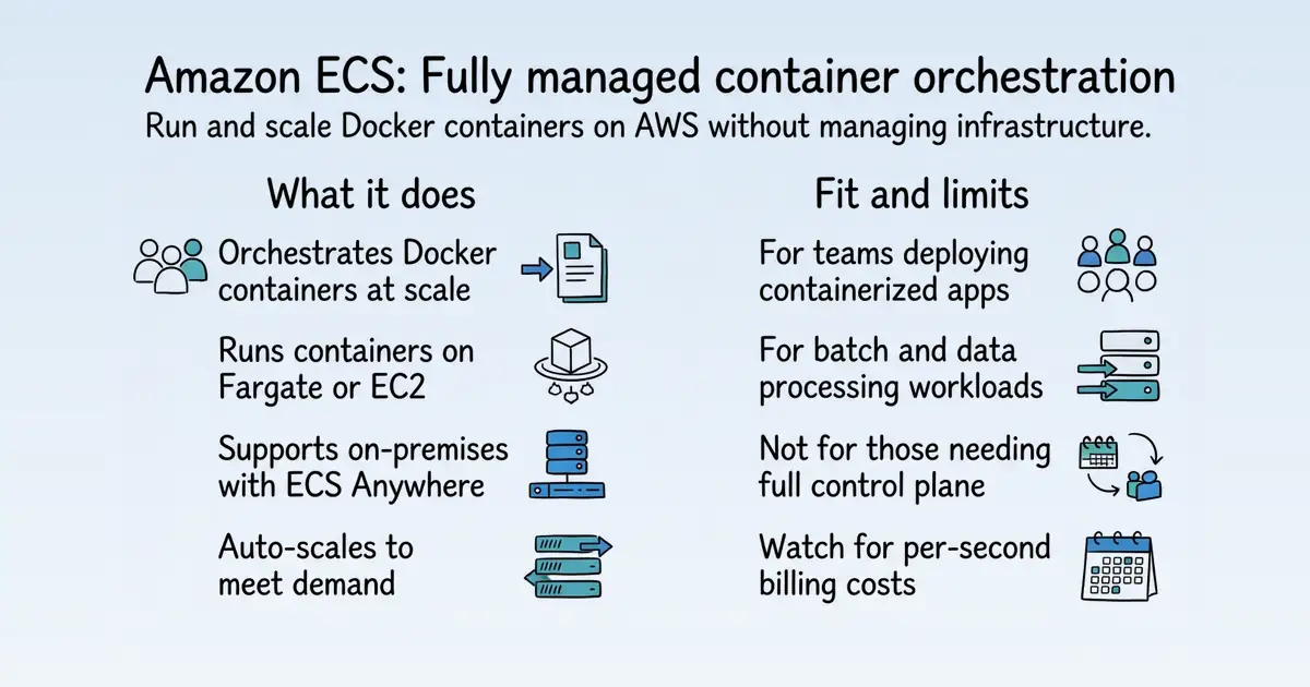 Amazon Elastic Container Service (ECS) at a glance