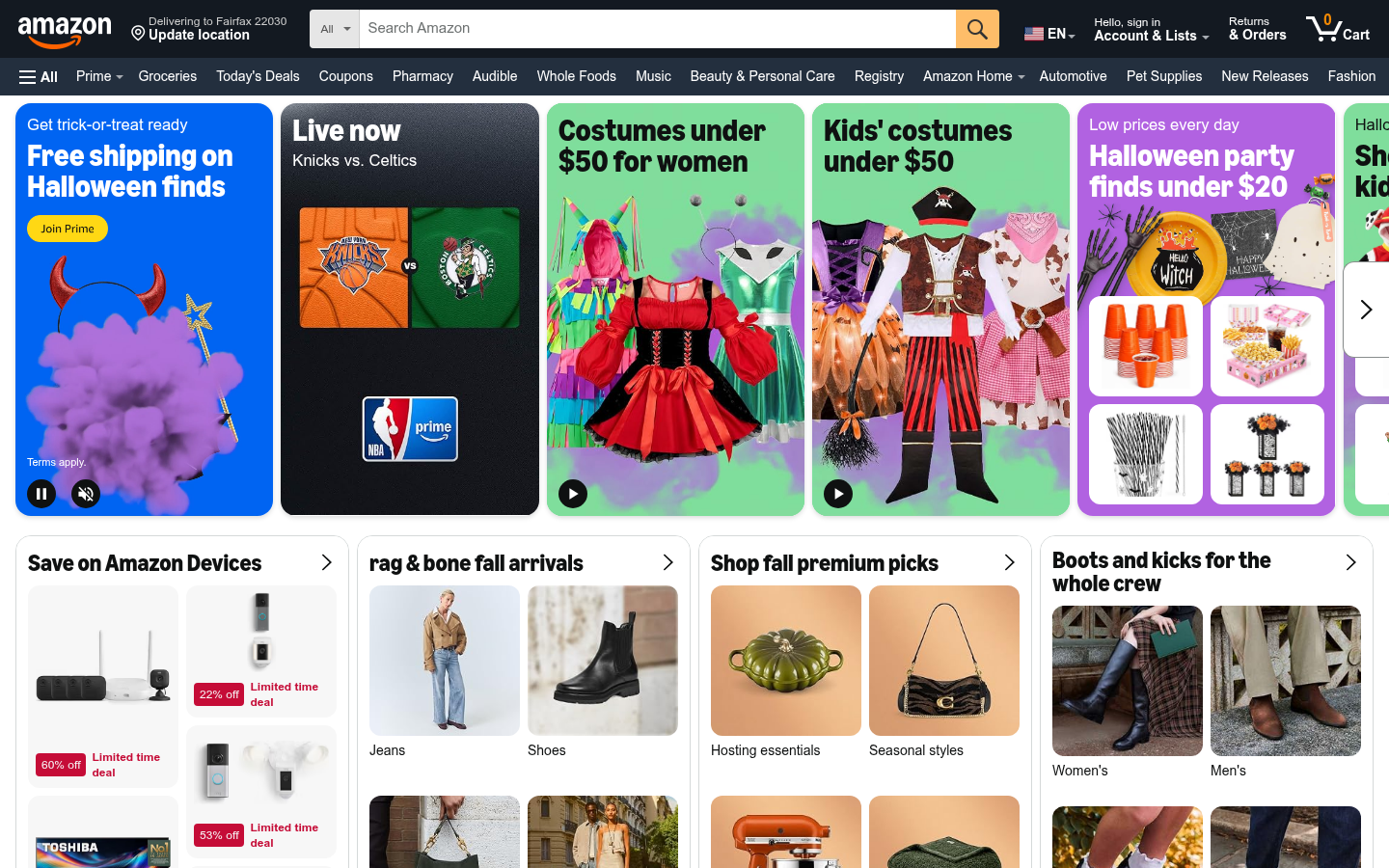 Homepage of the website, as captured