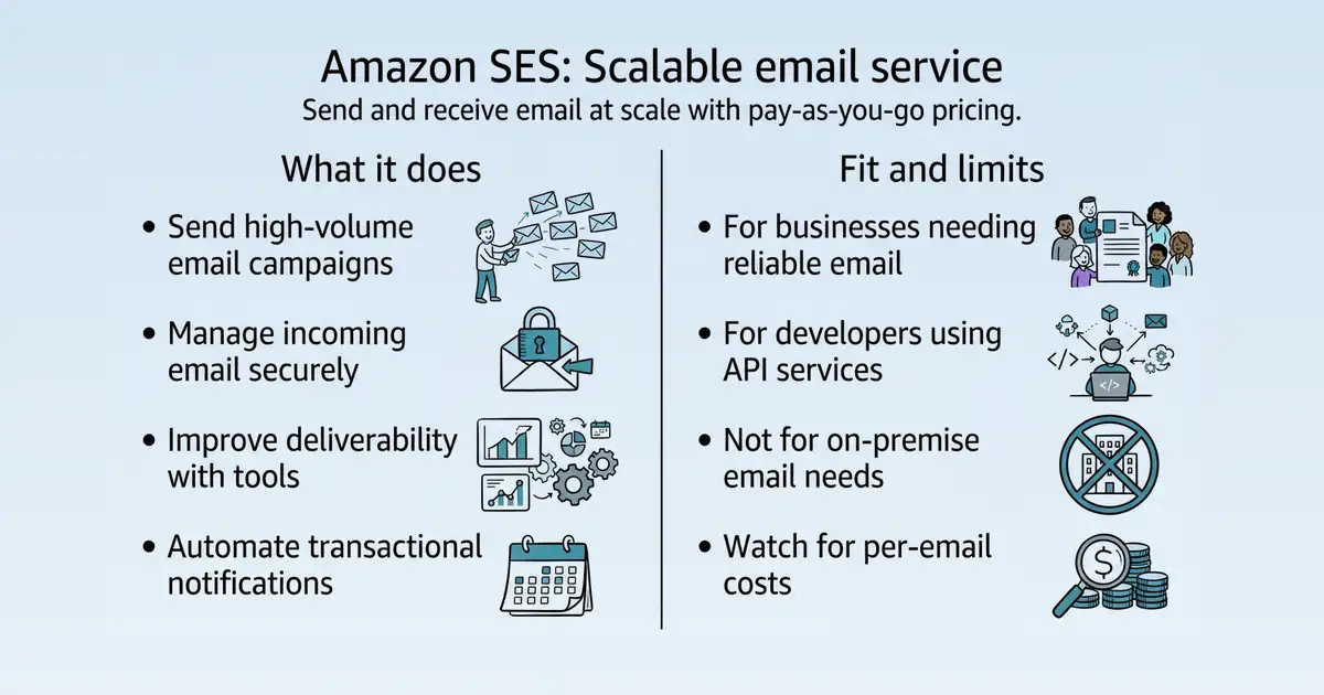Amazon Simple Email Service (SES) at a glance