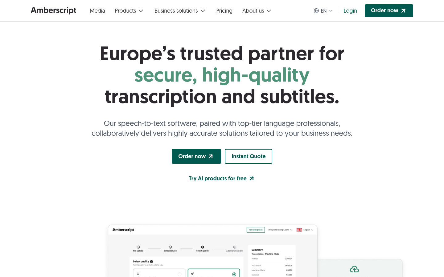 Homepage of the website, as captured