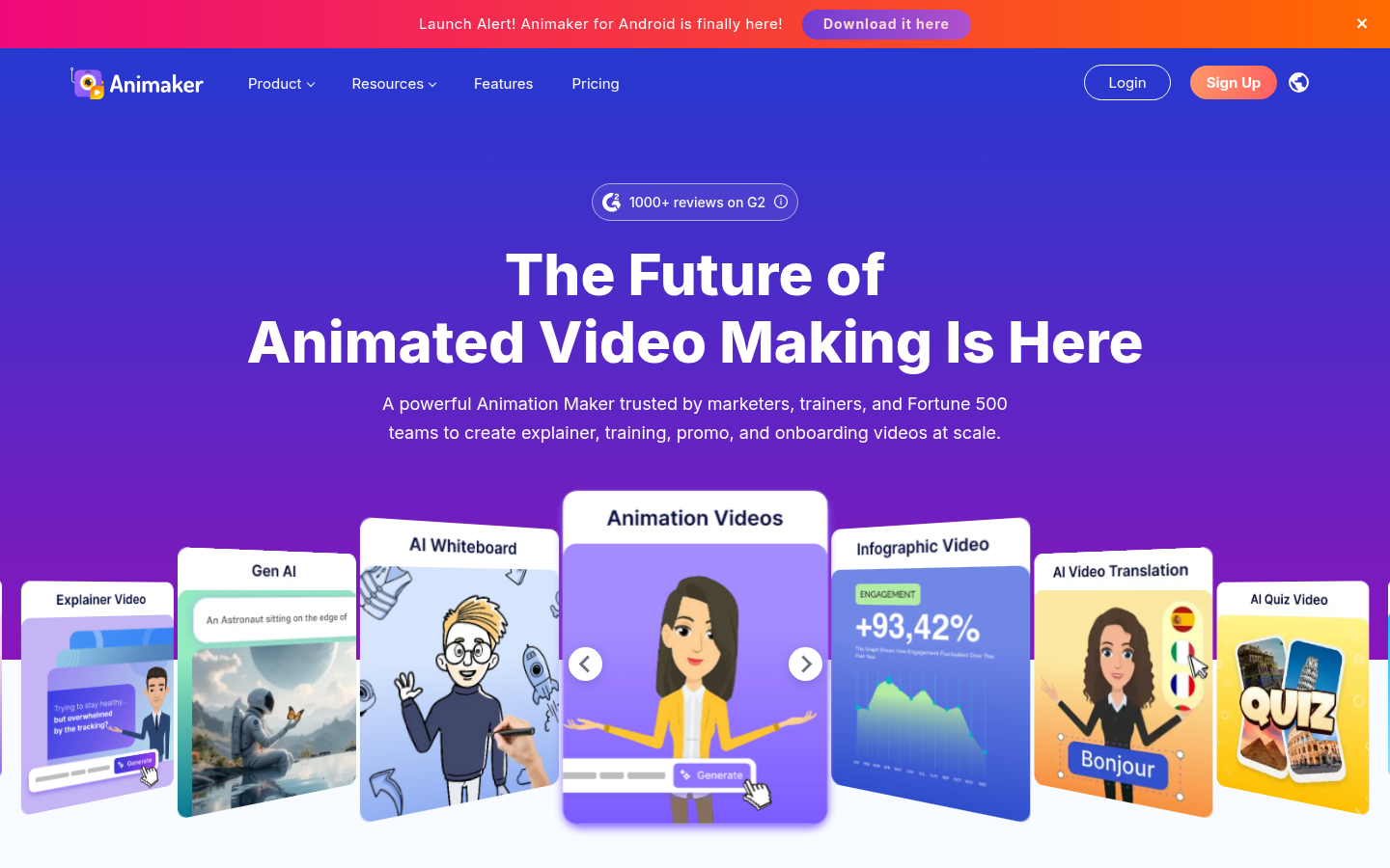 Homepage of the website, as captured