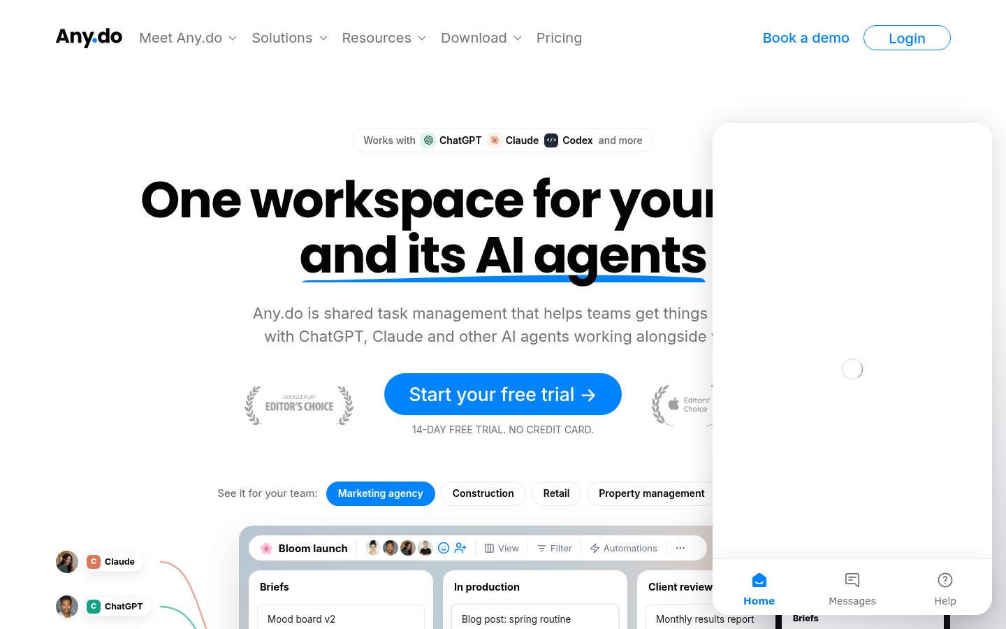 Homepage of the website, as captured