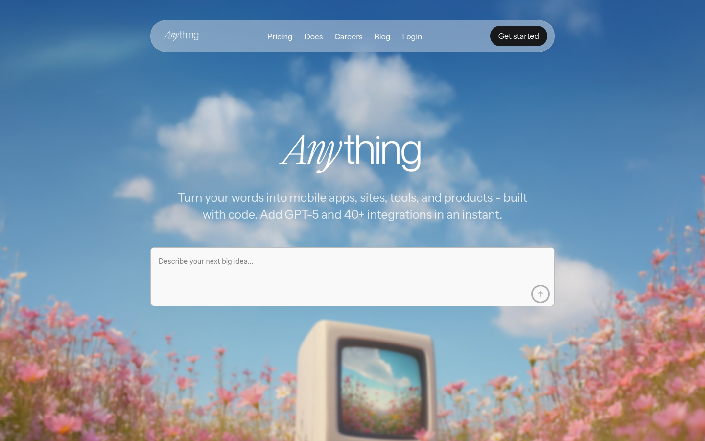 Homepage of the website, as captured