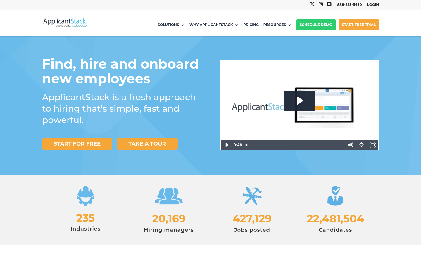 Homepage of the website, as captured